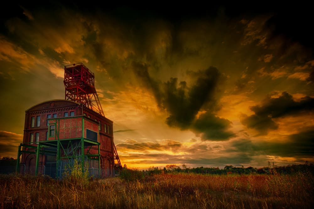 Dramatic Mine Sunset by Stefan Kierek — canvas wall art