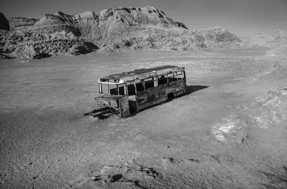 Abandoned Desert Bus by Cristian Flueraru — canvas wall art