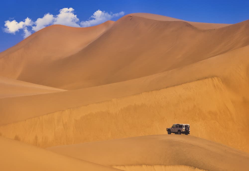 Golden Dunes Adventure by Michael Zheng — canvas wall art