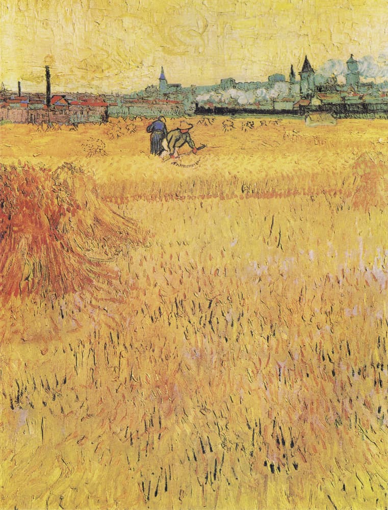 Wheat Field With View of Arles (1888) by Vincent Van Gogh — canvas wall art
