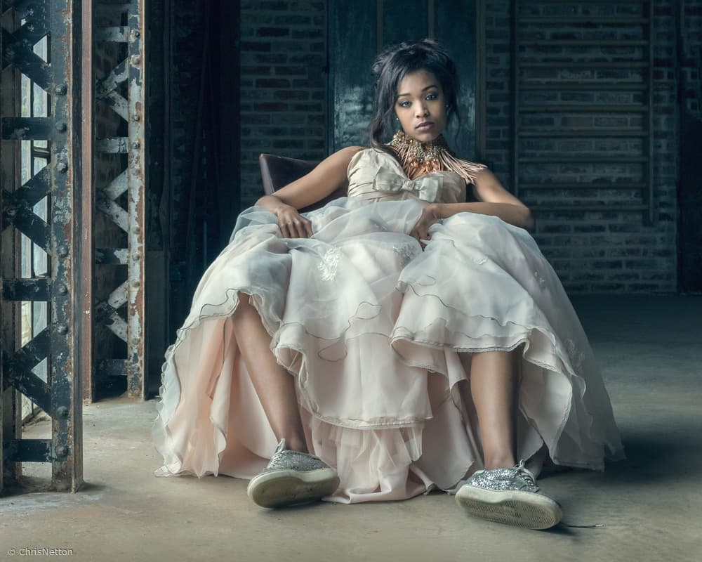 Elegant Gown Urban Sneakers by Chris Netton — canvas wall art