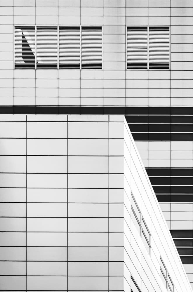 Modern Geometric Architecture by Swen MUN — canvas wall art