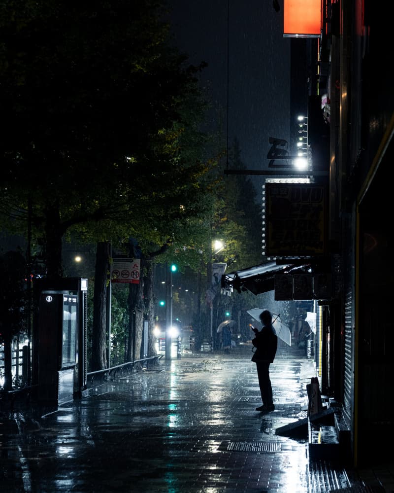Rainy City Street by YusukeMatsumoto — canvas wall art
