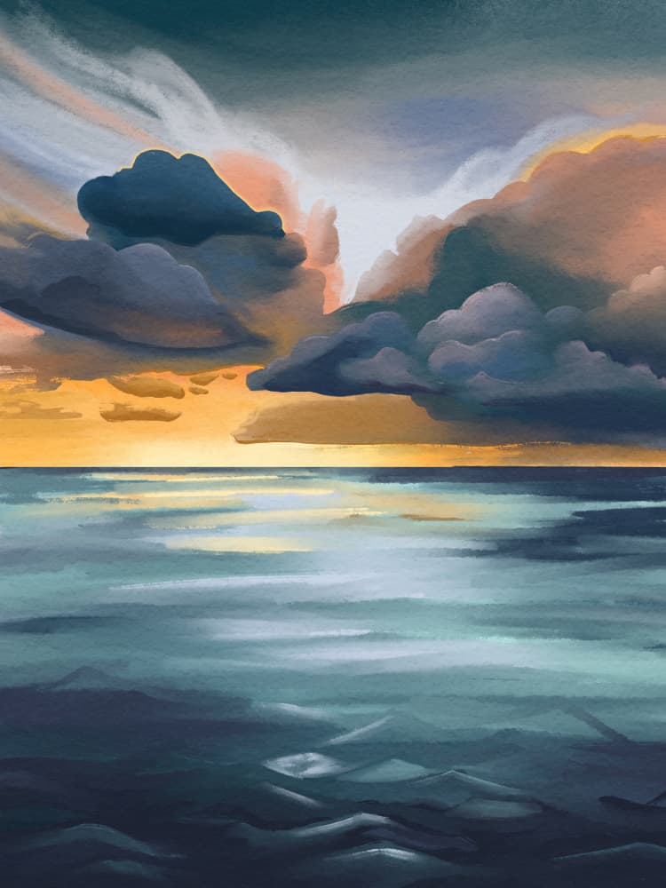 Ocean Storm by Goed Blauw — canvas wall art