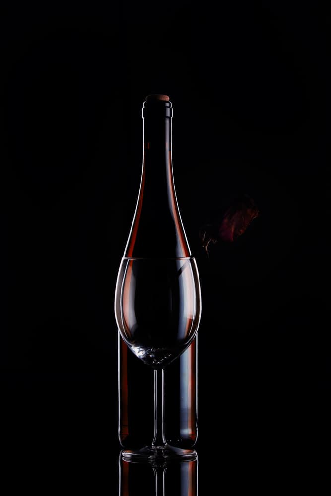 Elegant Wine Reflection by S. Amer — canvas wall art