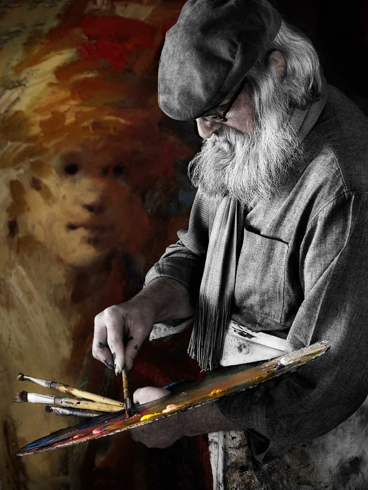 Master Painter At Work by Jan Scheunders — canvas wall art