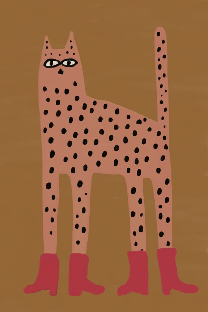 Spotted Cat in Boots by The Art Concept — canvas wall art