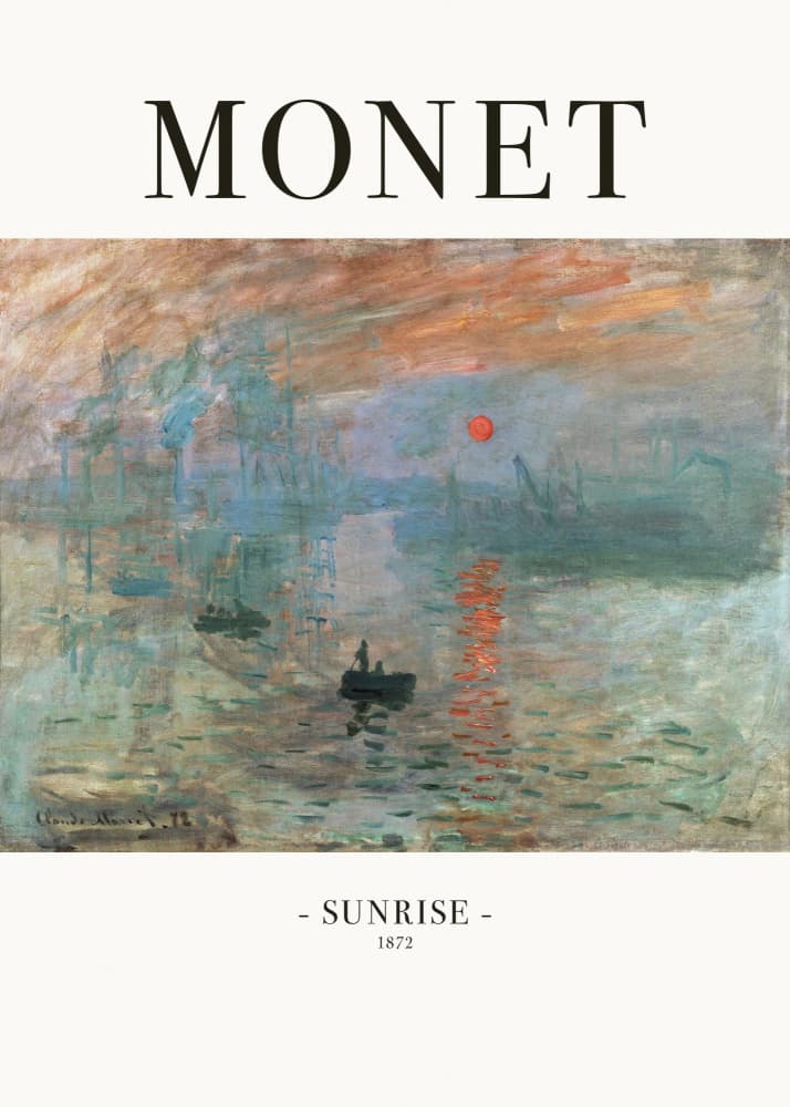 Sunrise 1872 by Claude Monet — canvas wall art