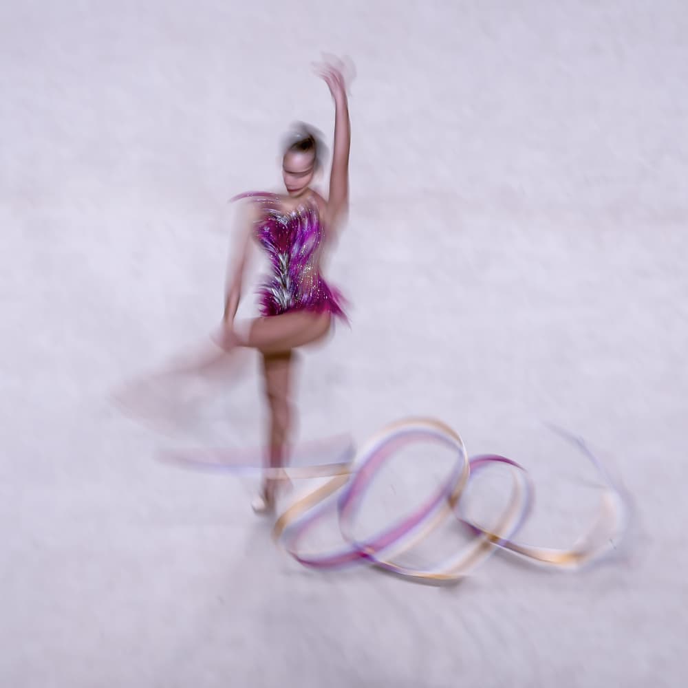 Rhythmic Gymnast Ribbon Dance by Dusan Ignac — canvas wall art