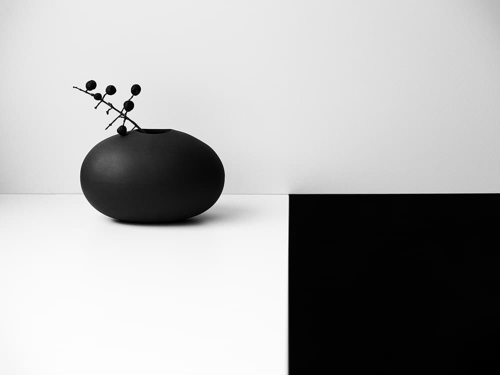 Minimalist Black Vase by Kristina Oveckova — canvas wall art