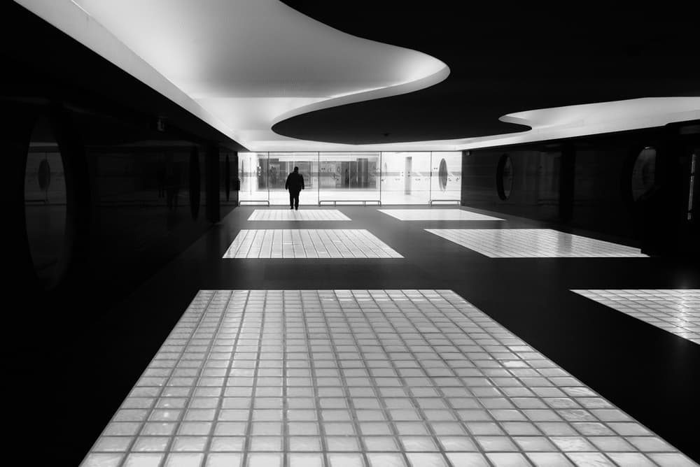 Solitary Walk Modern Space by João Castro — canvas wall art
