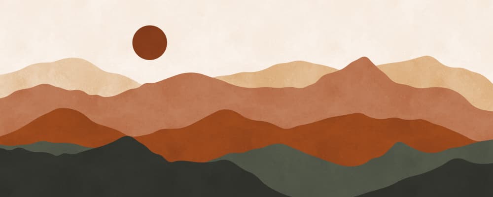 Layered Desert Sun by Vitor Costa — canvas wall art