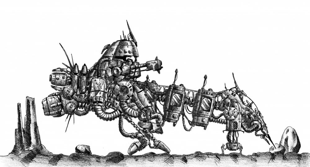 Industrial Mech Creature by Kulik — canvas wall art