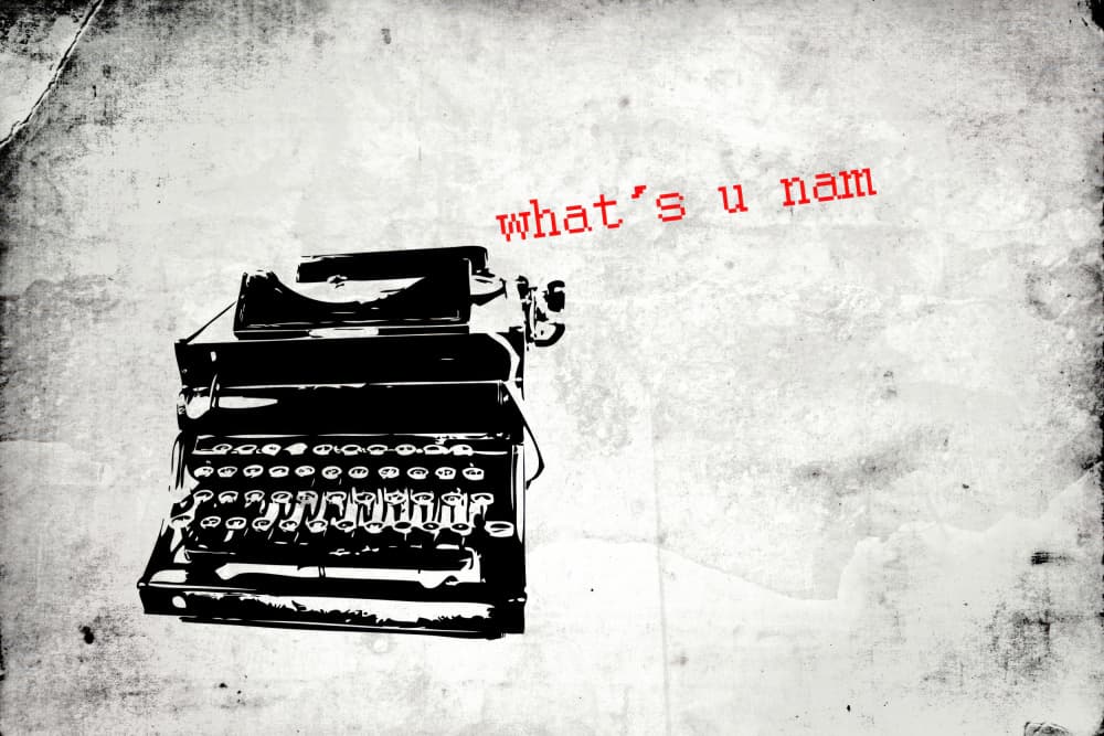 What's U Nam Typewriter by Rafal Kulik — canvas wall art