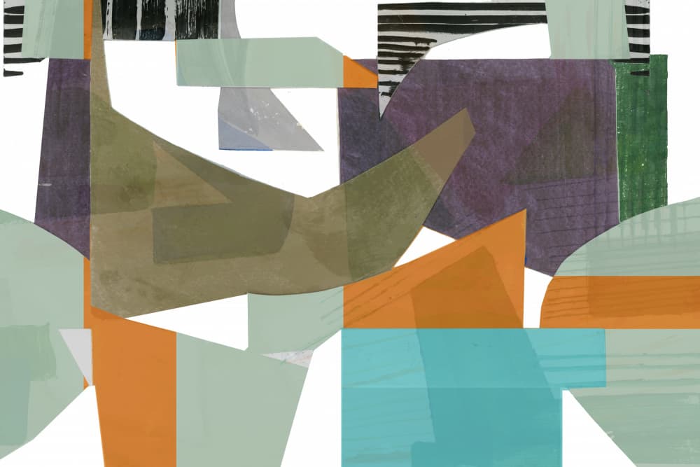 Layered Geometric Collage by cartissi — canvas wall art