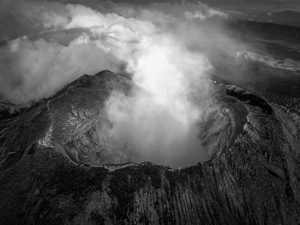 Steaming Volcano Crater by Irene Wu — canvas wall art