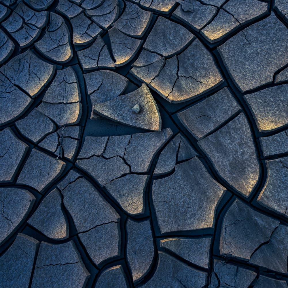 Golden Hour Dry Earth by Ruiqing P. — canvas wall art