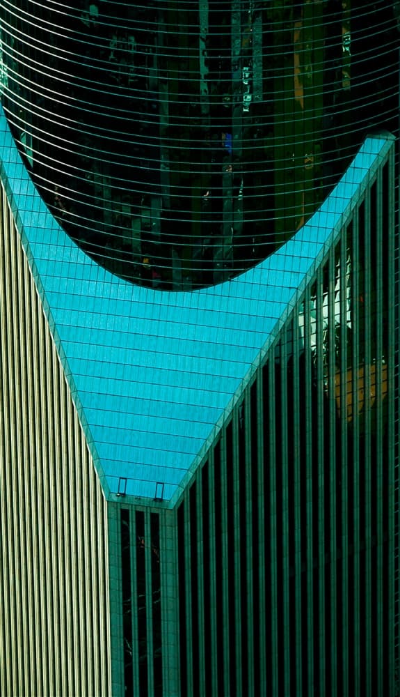 Blue Glass Geometry by Jacek Stefan — canvas wall art