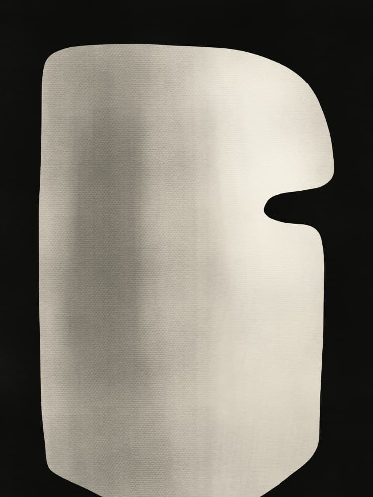 Minimalist Beige Silhouette by Little Dean — canvas wall art