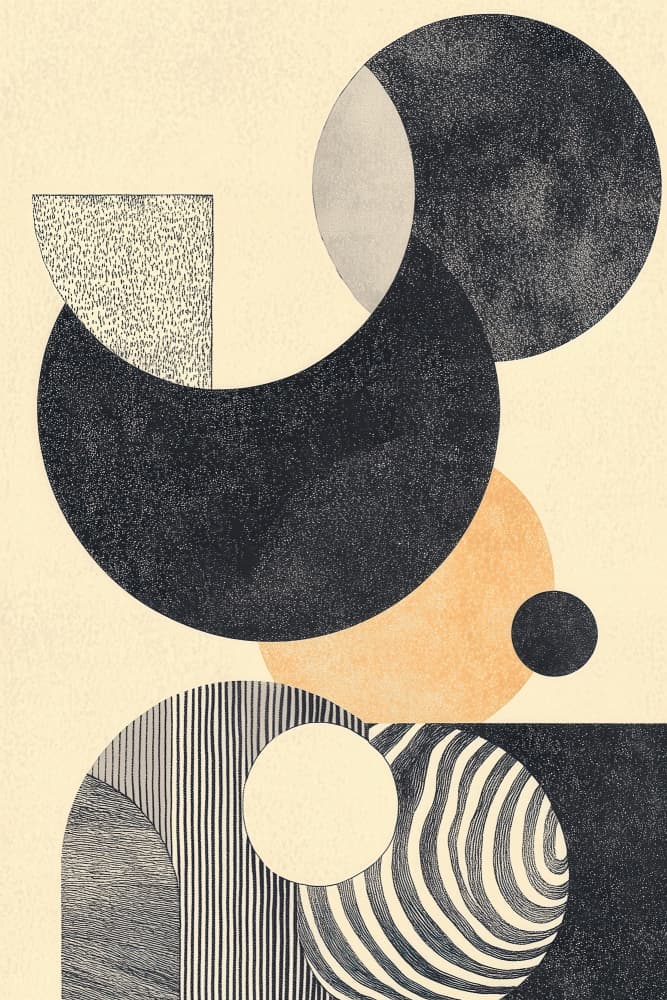 Geometric Shapes Composition by Melloi Art Prints — canvas wall art