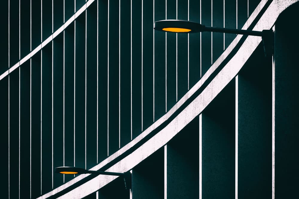Urban Curves and Light by Hans-Wolfgang Hawerkamp — canvas wall art