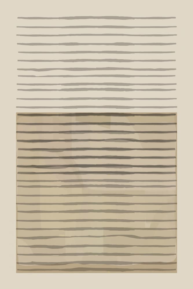 Neutral Horizontal Lines by cartissi — canvas wall art