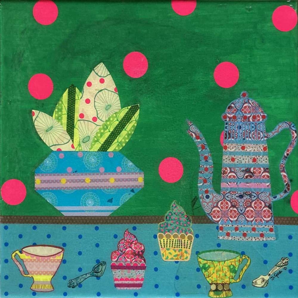 Whimsical Tea Time by David Galan — canvas wall art
