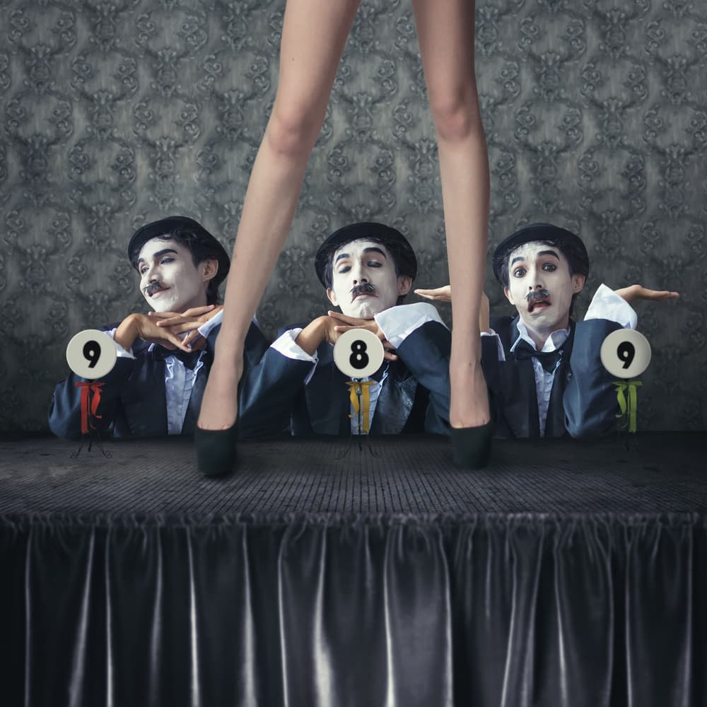 Mime Judges and Legs by hardibudi — canvas wall art