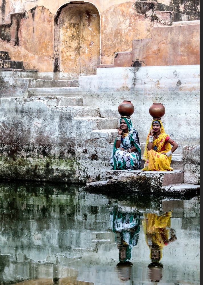 Indian Women Reflections by Susan Moss — canvas wall art