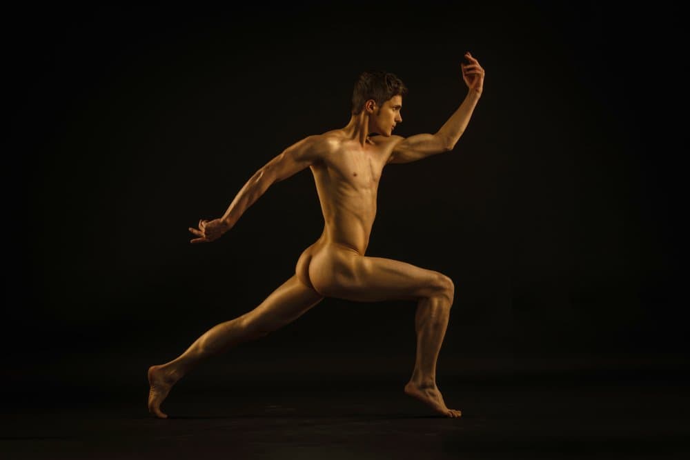 Dynamic Male Nude by QYun — canvas wall art