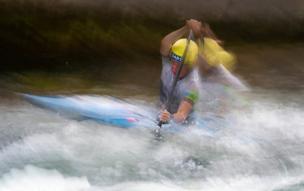 Whitewater Kayak Thrill by Milan Malovrh — canvas wall art