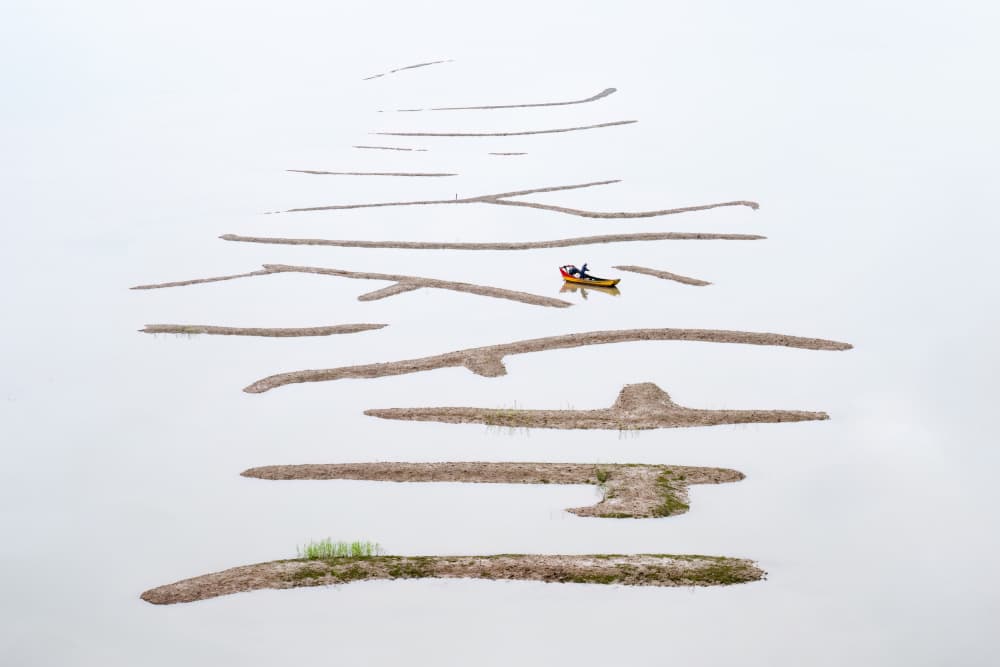 Boat on Water Patterns by Songlin Xu — canvas wall art