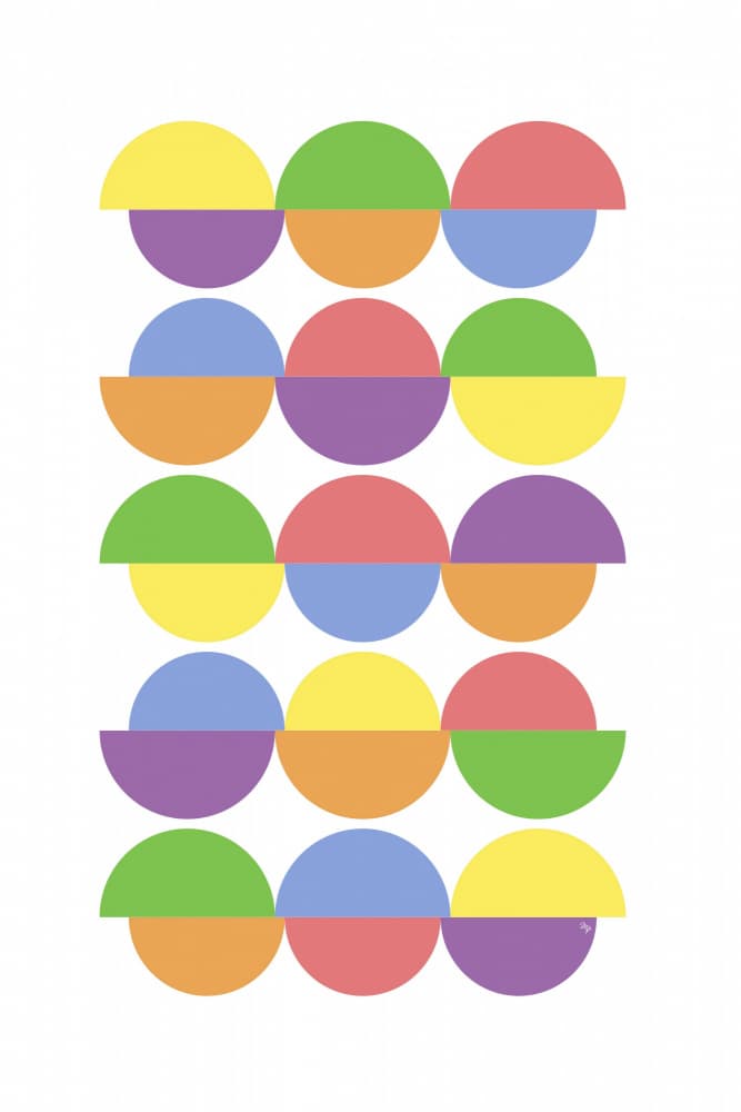 Geometric Color Blocks by Martina — canvas wall art