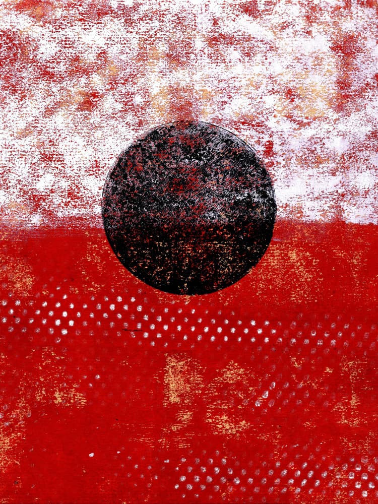 Abstract Red Sun by Petr Strnad — canvas wall art