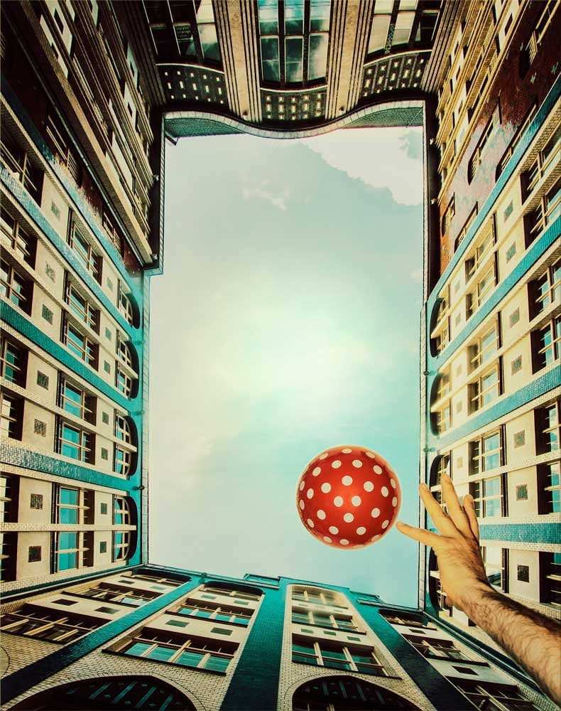Playful Urban Catch by ambra — canvas wall art