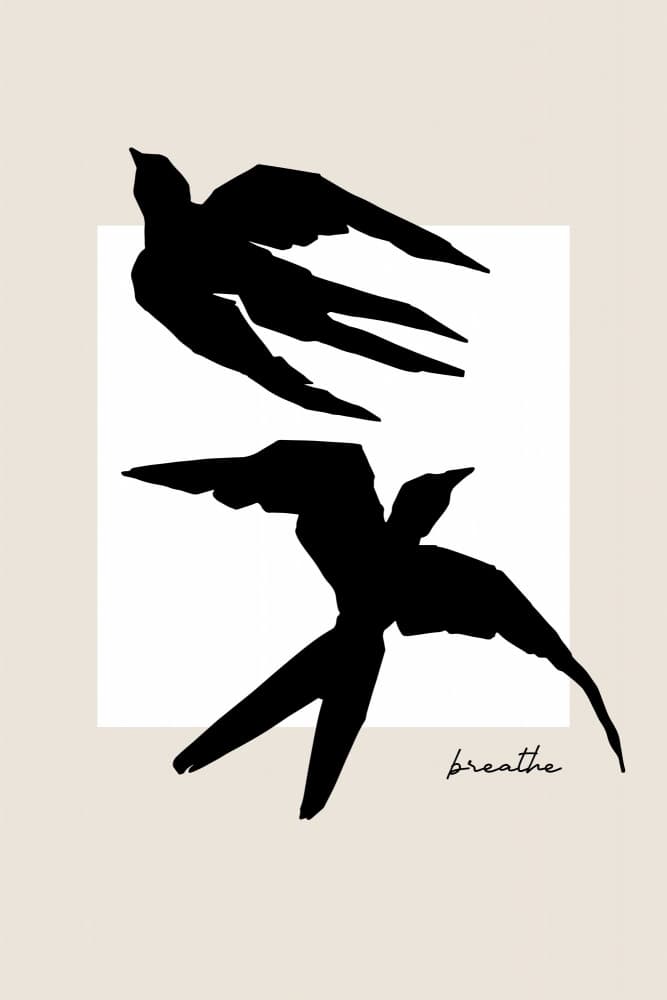 Breathe(birds) by Treechild — canvas wall art