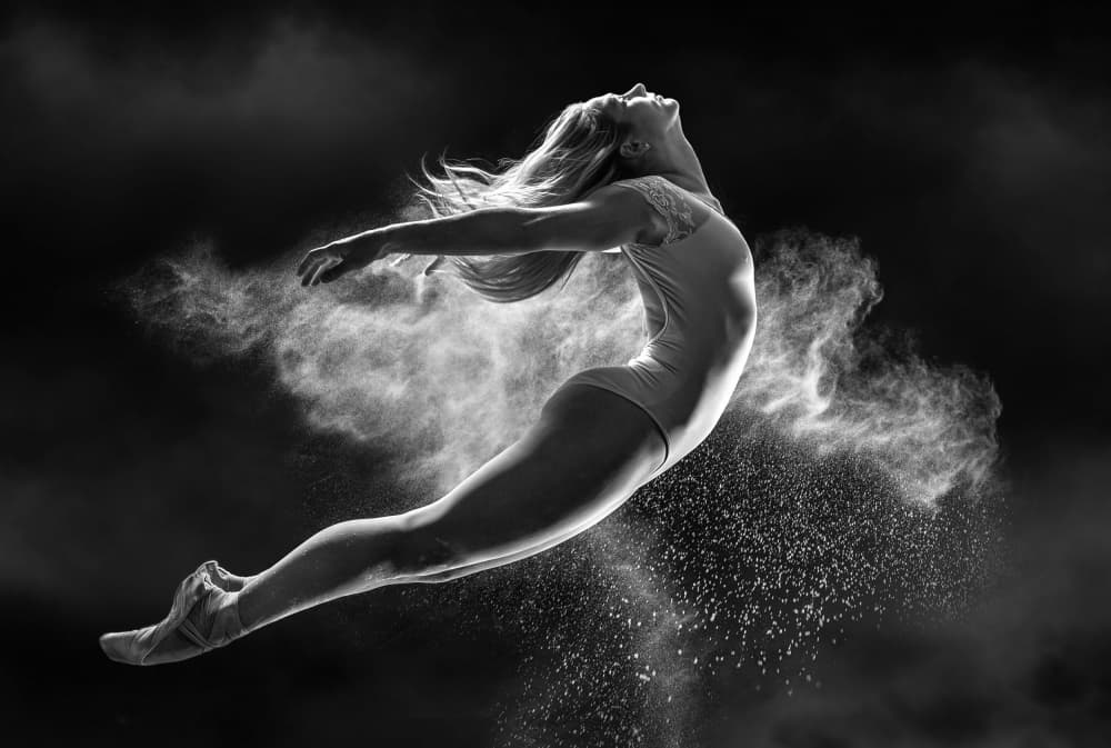 Graceful Powder Leap by Marcel Egger — canvas wall art