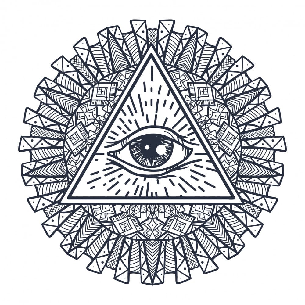 Eye Of Providence Mandala by Marika Barsrsind — canvas wall art