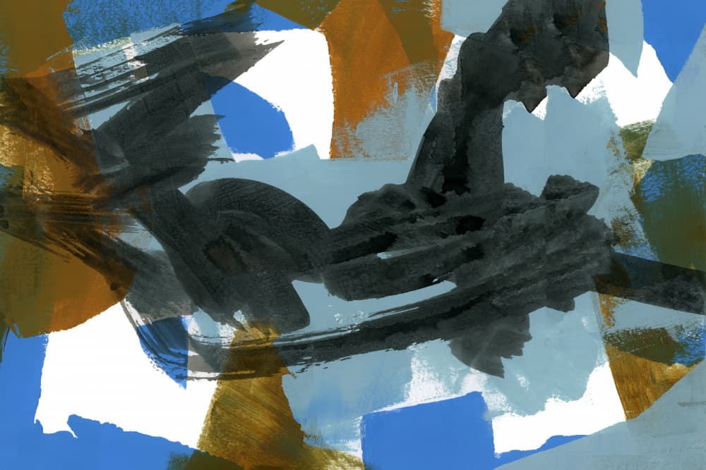 Dynamic Abstract Brushstrokes by cartissi — canvas wall art