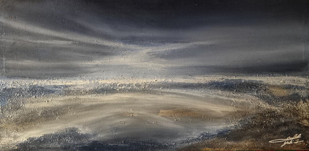 Moody Abstract Seascape by Yuli Saputra — canvas wall art