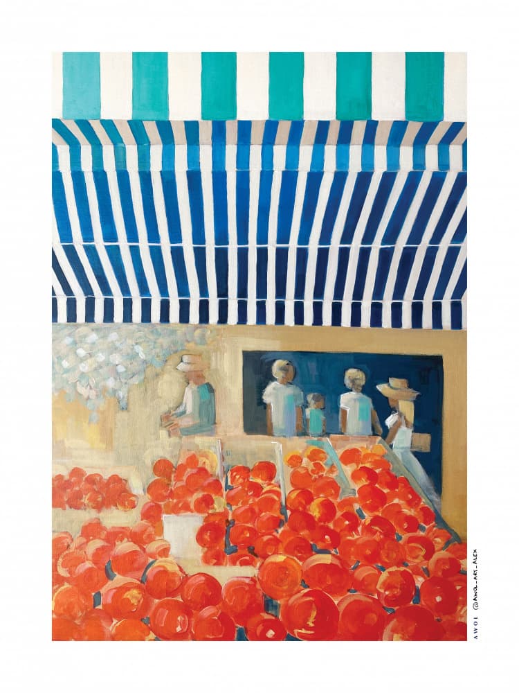 Vibrant Market Stand by Awol Art Alex — canvas wall art