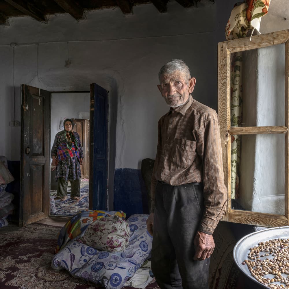 Elderly Home Portrait by Abbas Arabzadeh — canvas wall art