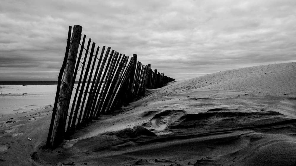 Weathered Coastal Fence by Stéphane Pecqueux — canvas wall art