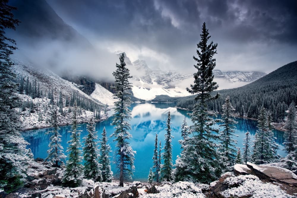 Blue Winter Mountains by Trevor Cole — canvas wall art