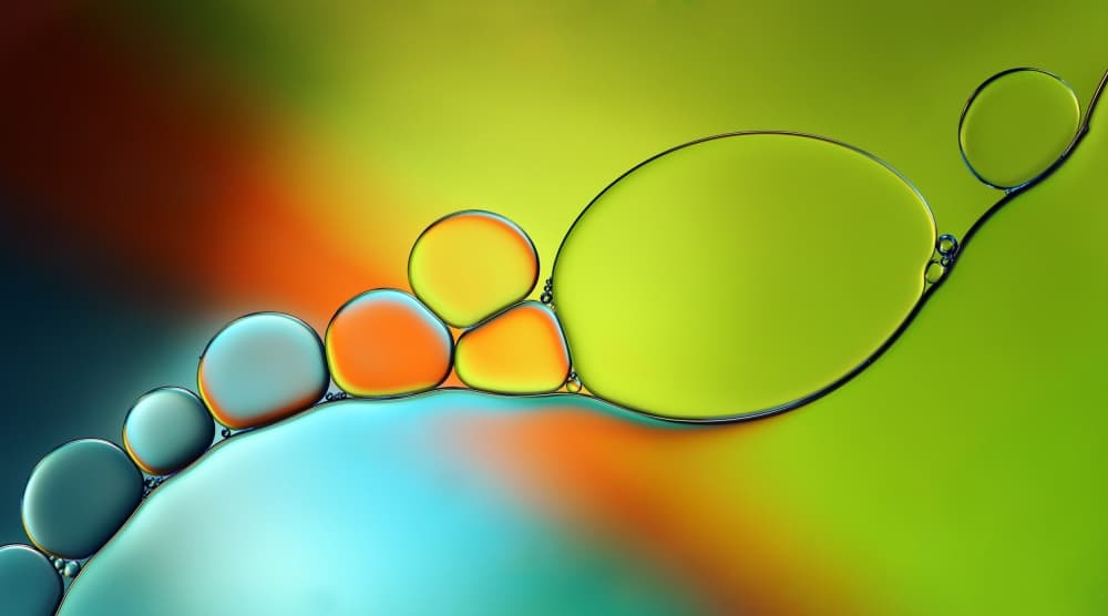 Vibrant Fluid Bubbles by Heidi Westum — canvas wall art