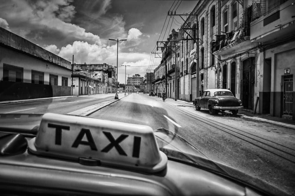 Classic City Taxi by Pavol Stranak — canvas wall art