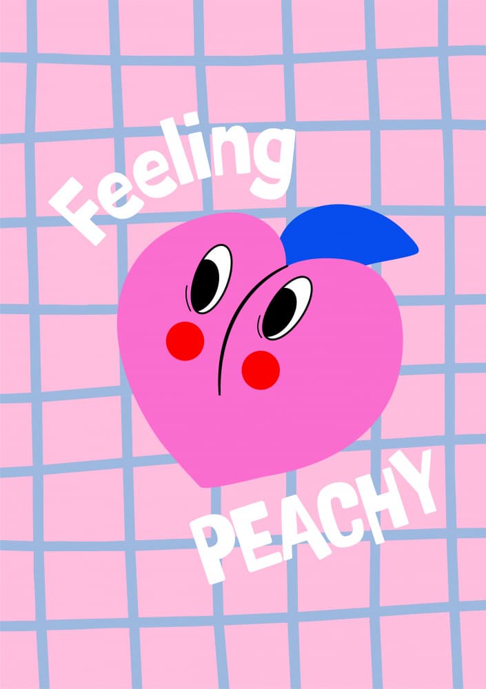 Pink Peachy Character by Sudevi Sen — canvas wall art