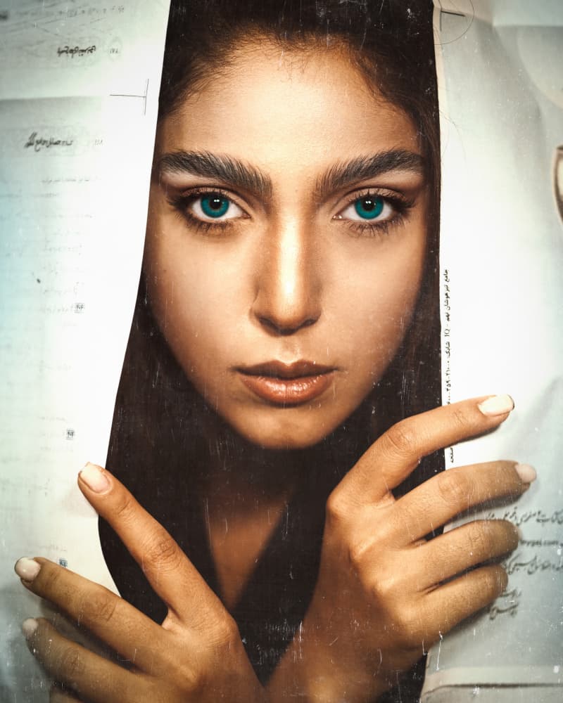 Intense Gaze Woman by Amir Heydari — canvas wall art