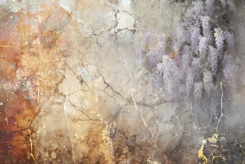 Golden Wisteria Texture by Rafal Kulik — canvas wall art