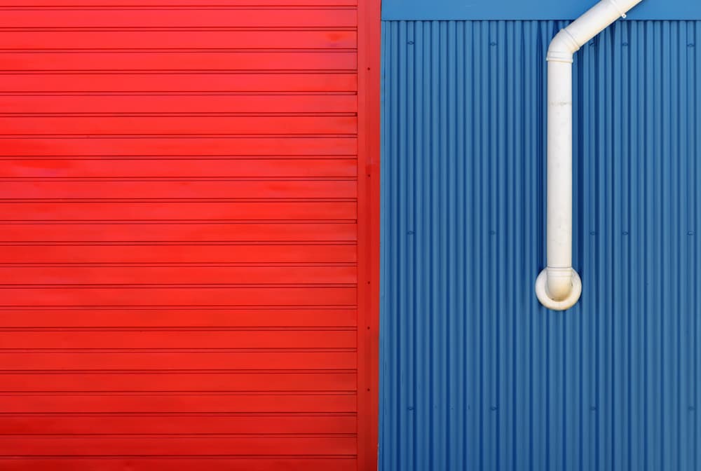 Vibrant Red Blue Walls by Alfonso Novillo — canvas wall art